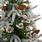 4ft. Pre-Lit Frosted Artificial Christmas Tree in Decorative Planter, White LED Lights
